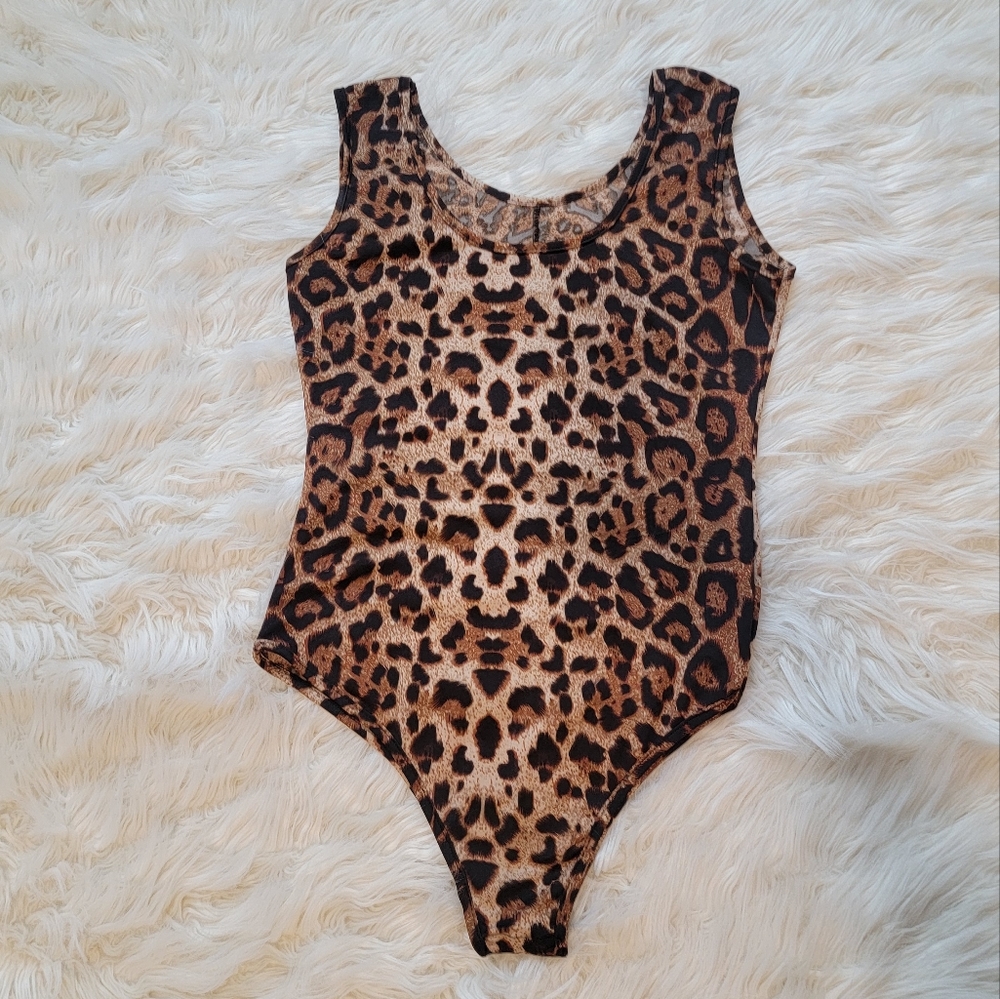 Soft Stretchy Leopard Print Bodysuit